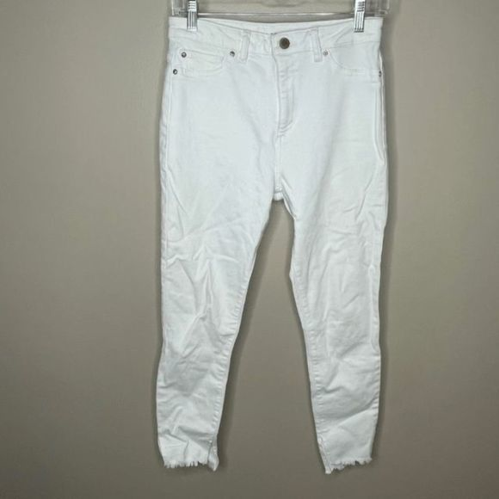 DL1961 White Chrissy Trimtone High Rise‎ Skinny Jeans